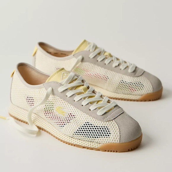 Poshmark Shoes - Poshmark Free People x Lacoste Women's White and Cream Mesh Sneakers new in box